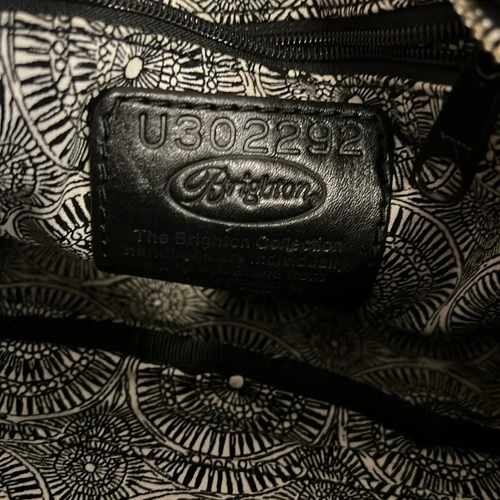 Black Leather  BRIGHTON Crossbody bag